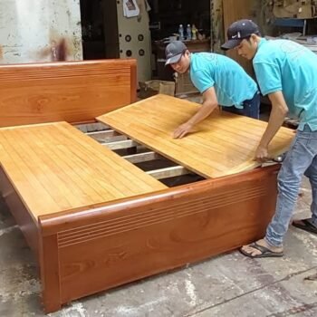 Giường gỗ tự nhiên cao cấp MS 9874 8 Giường gỗ tự nhiên cao cấp MS 9874