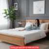 Giường gỗ xoan đào tự nhiên MS 2786 2 Giường gỗ xoan đào tự nhiên MS 2786