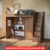 Giường tầng có bàn học và tủ quần áo MS 3428