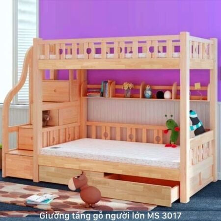 Giường tầng cầu trượt MS 3217