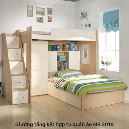 Giường tầng cầu trượt MS 3217
