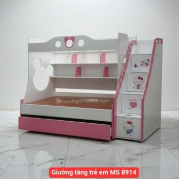 Giường tầng có bàn học và tủ quần áo MS 3428 24 Giường tầng trẻ em MS 8914