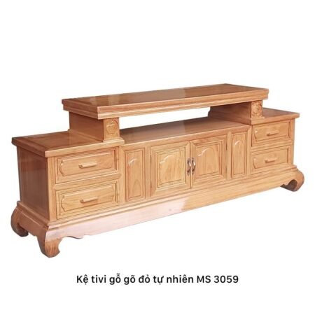 Kệ tivi gỗ gõ đỏ MS 3059