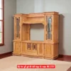 Kệ tivi gỗ gõ đỏ kết hợp tủ rượu MS 2737