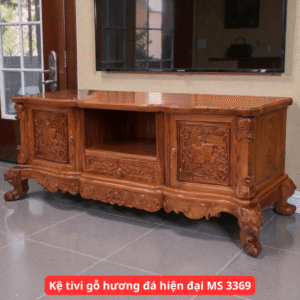 Kệ tivi gỗ hương đá hiện đại MS 3369