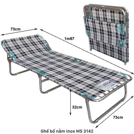 Ghế bố nằm inox MS 3142 | Thương hiệu THÀNH CÔNG Chính Hãng