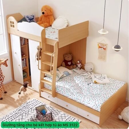Giường tầng cầu trượt MS 3217