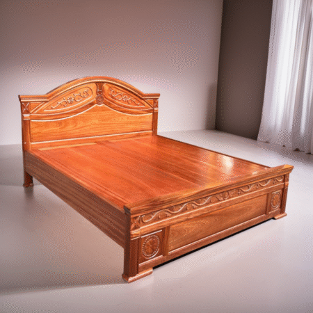 Mẫu giường gỗ xoan đào đẹp MS 3187