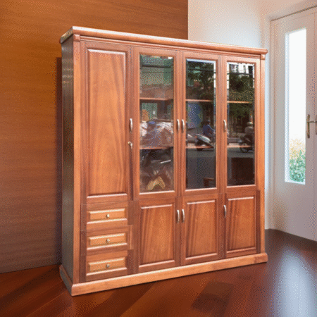 Tủ tài liệu gỗ tự nhiên MS 2801 | GIAO HỎA TỐC TPHCM