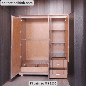 Tủ gỗ tự nhiên vân đinh hương 4 cánh MS 2991