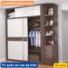 Tủ quần áo 2 cánh lùa cao áp trần MS 2516