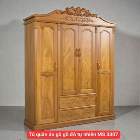 Tủ áo 2 tầng gỗ sồi tự nhiên MS 2851