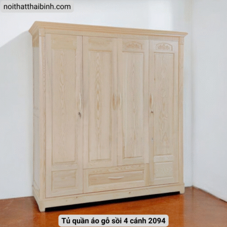 Tủ quần áo gỗ sồi 4 cánh 2094