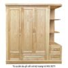 Tủ quần áo gỗ sồi có kệ trang trí MS 3071