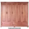 Tủ quần áo gỗ tự nhiên 5 cánh MS 3165