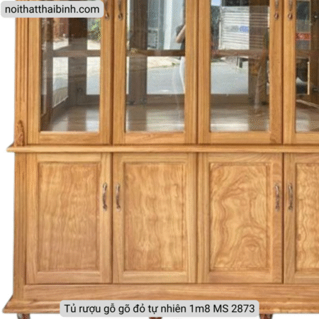 Tủ rượu gỗ gõ đỏ tự nhiên 1m8 MS 2873