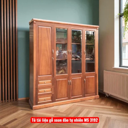 Tủ tài liệu gỗ tự nhiên MS 2801 | GIAO HỎA TỐC TPHCM