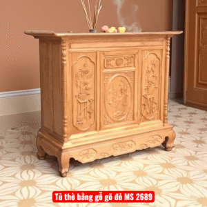 Tủ thờ bằng gỗ gõ đỏ MS 2689