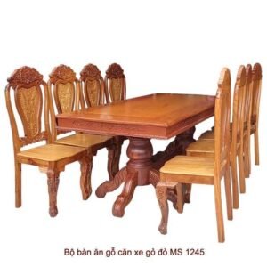 Bộ bàn ăn gỗ căm xe gõ đỏ MS 1245
