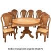 Bộ bàn ăn tròn gỗ căm xe gõ đỏ MS 2875