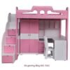 Bộ giường tầng tủ áo bàn học cho bé MS 1562