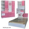 Bộ phòng ngủ đẹp màu hồng MS 1326 giá bán=18.200.000đ giảm còn= 15.200.000đ