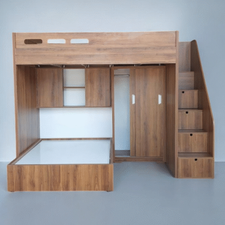 Giường tầng kết hợp tủ quần áo MS 3087