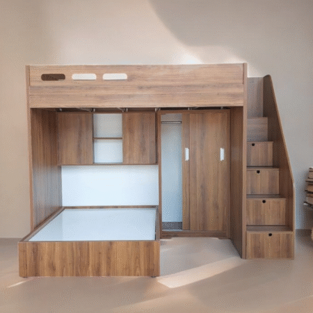 Giường tầng kết hợp tủ quần áo MS 3087