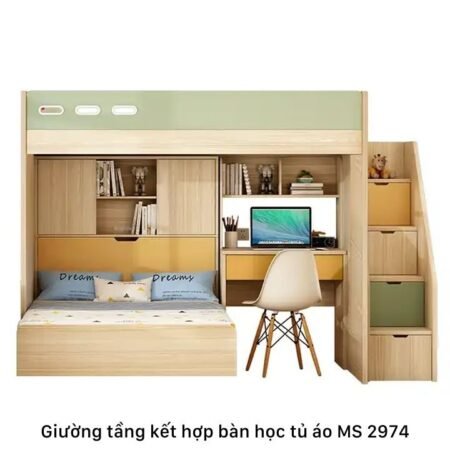 Giường tầng cầu trượt MS 3217
