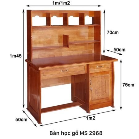 Bàn học gỗ tự nhiên MS 2968