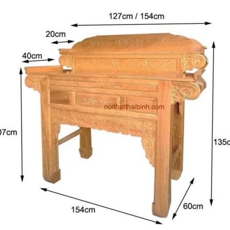 Bàn thờ gỗ gõ đỏ MS 1180