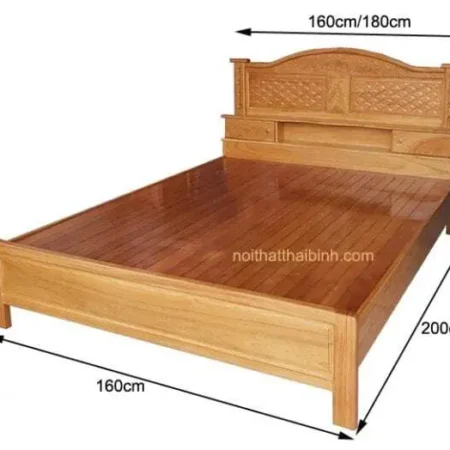 Giường ngủ gỗ gõ đỏ đẹp MS 1192