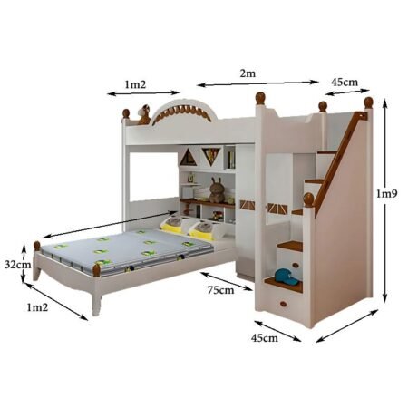 Bộ nội thất giường tầng cho bé MS 9814