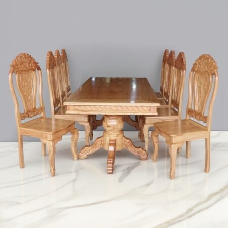 Bộ bàn ăn 8 ghế gỗ gõ đỏ MS 3197