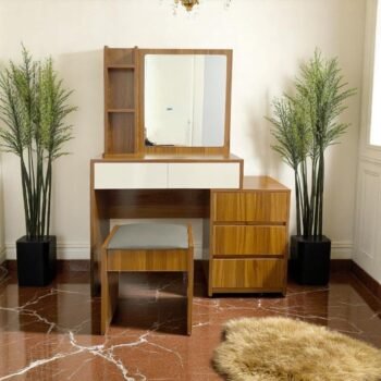 Combo giường tủ bàn trang điểm gỗ tự nhiên MS 3237