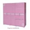 Tủ quần áo 5 cánh màu hồng MS 2008