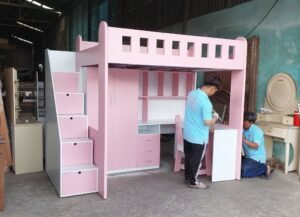 Giường 2 Tầng 1m6x2m Từ Xưởng Mộc Nội Thất Thái Bình (1)