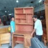 Bàn học liền kệ sách gỗ tự nhiên 2430 2 Bàn học liền kệ sách gỗ tự nhiên 2430