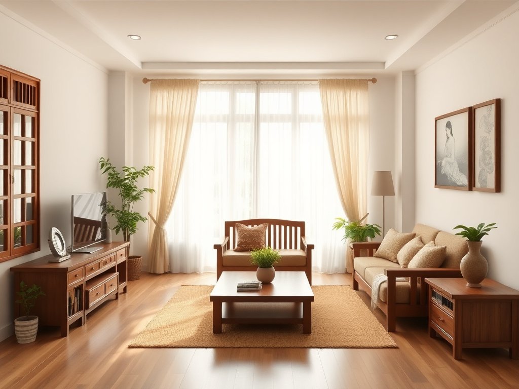 Giới Thiệu Dung Dịch Vệ Sinh Đồ Gỗ Chuyên Dụng Tốt Nhất 2 Giới thiệu phòng khách Việt Nam với nội thất gỗ và ánh sáng tự nhiên