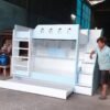Giường tầng cho bé trai màu xanh MS 3253 2 Giường tầng cho bé trai màu xanh MS 3253