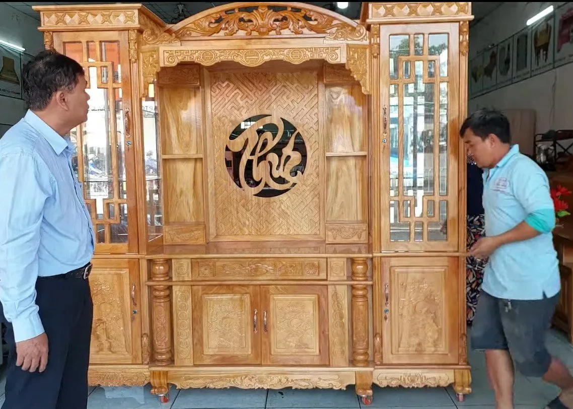 Tủ kệ tivi phòng khách gỗ gõ đỏ MS 3375 1 Tủ kệ tivi phòng khách gỗ gõ đỏ MS 3375