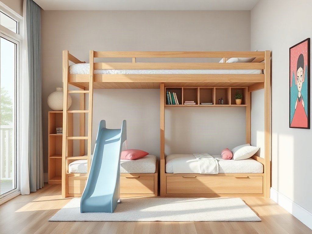 4 Lợi Ích Khi Chọn Giường Tầng Có Cầu Trượt Giá Rẻ Cho Bé Yêu 3 Tổng quan & Tầm quan trọng của Giường tầng có cầu trượt giá rẻ trong không gian sống - Giường tầng có cầu trượt giá rẻ