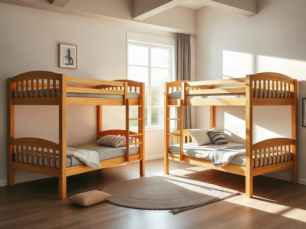 Khảo sát thực tế dòng gỗ thông dụng (Gỗ Sồi, Xoan đào, Óc chó) - mẫu giường 2 tầng trẻ em