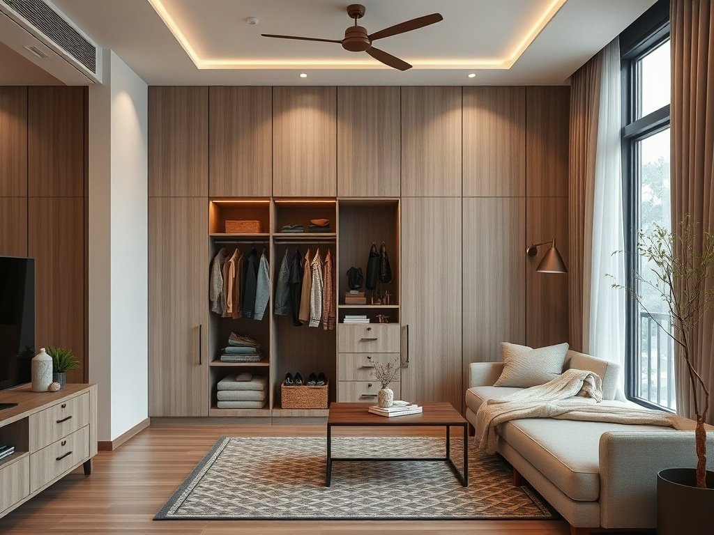 Không đo đạc kỹ diện tích phòng trước khi đặt làm - Tủ quần áo gỗ tự nhiên đẹp