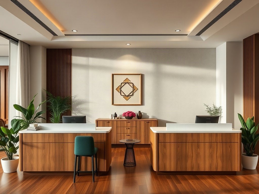 Không đo đạc kỹ diện tích phòng trước khi đặt làm - Quầy tiếp tân nhỏ gọn giá rẻ