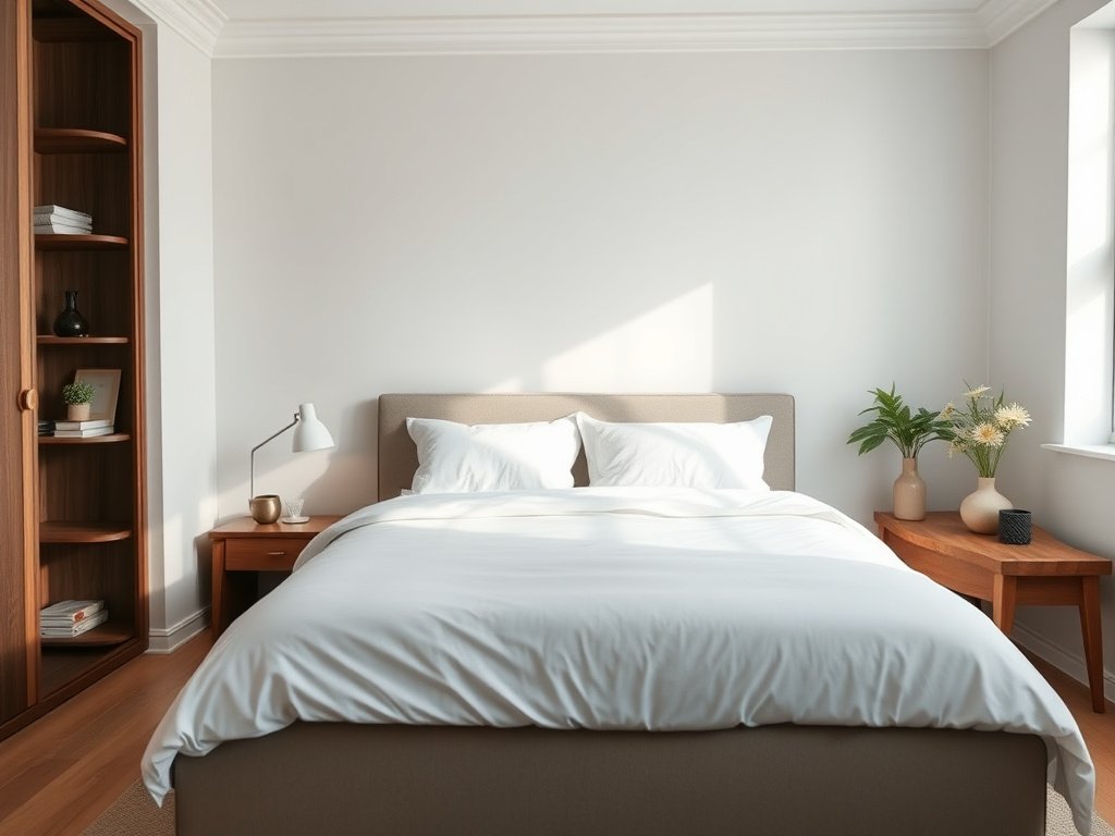 4 Cách Làm Sạch Giường Ngủ Nệm Hiệu Quả Nhất Tại Nhà 2 Phòng ngủ sạch sẽ và thoải mái với giường được sắp xếp gọn gàng
