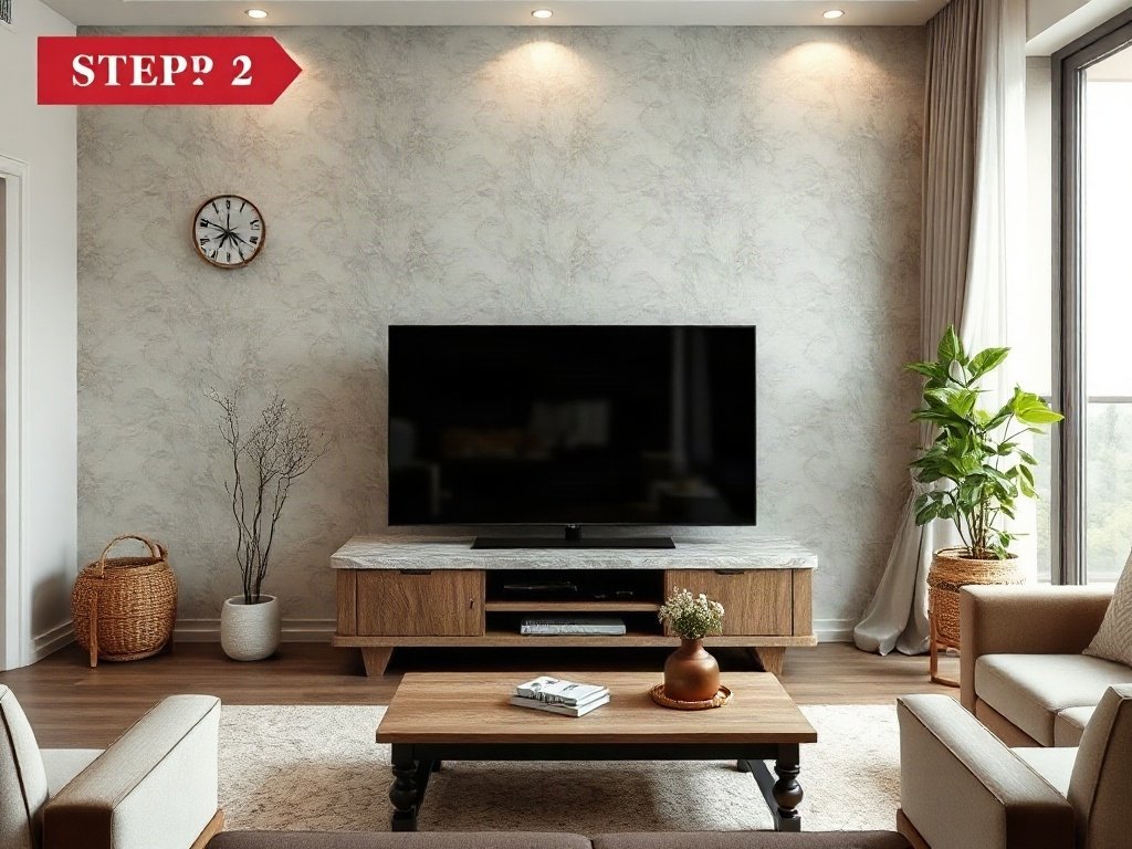 Sử Dụng Chổi Lông Gà Và Máy Hút Bụi Cầm Tay - mẹo vệ sinh kệ tivi mặt đá