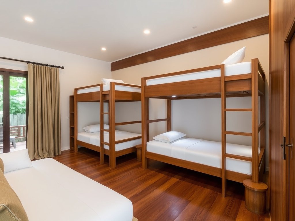 Sắp xếp giường tầng hiện đại trong biệt thự Việt Nam, kết hợp truyền thống và sáng tạo