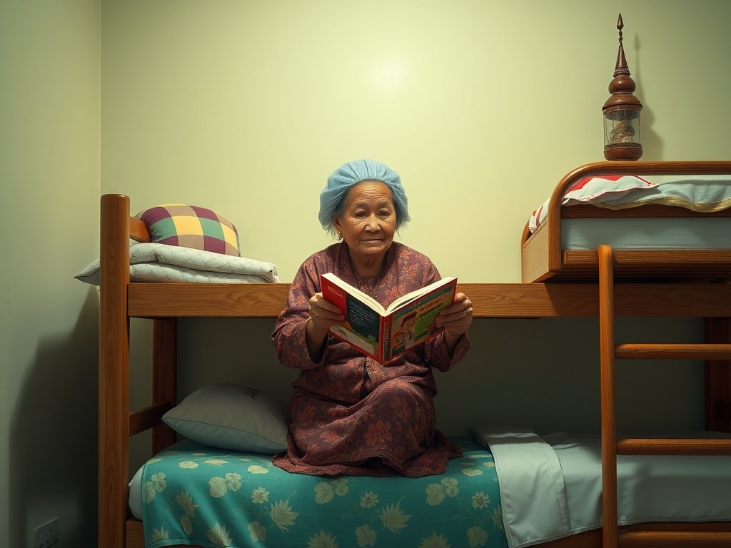 Điều Nên Tránh Khi Dùng Giường Tầng: Bí Quyết Chọn Lựa An Toàn Cho Gia Đình 11 Bà Việt đọc truyện cho cháu trên giường tầng