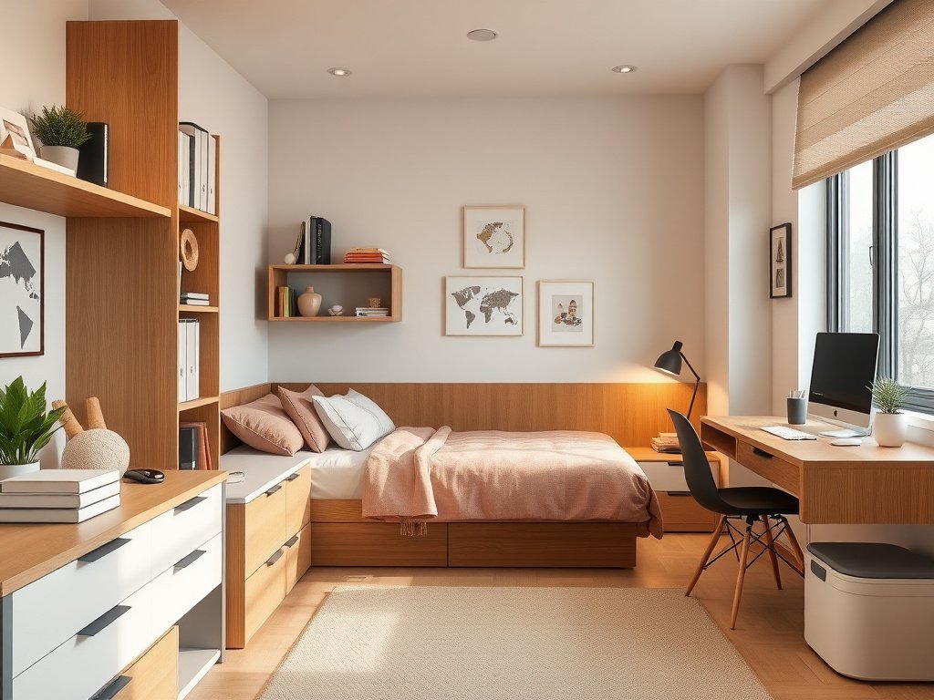 7 Mẹo Gấp Giường Xếp Nhanh Gọn, Tiện Lợi 9 Căn hộ sáng sủa với giường xếp thông minh
